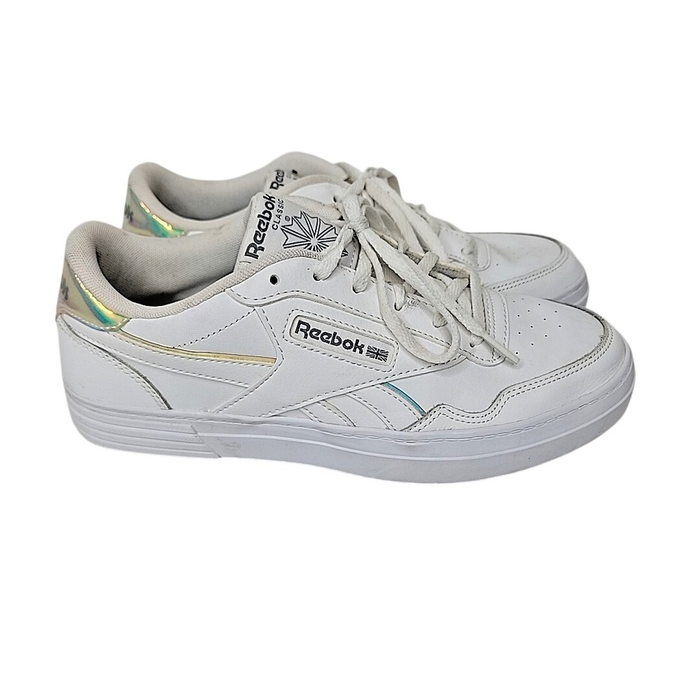 Reebok Womens Size 8.5 Classic Club C White Platform Sneakers Casual‎